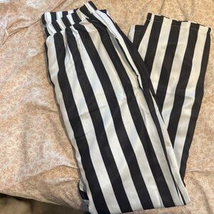 Black and White Striped Pants